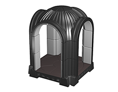 Black ribbed underground Hercules Structure Intersection Module