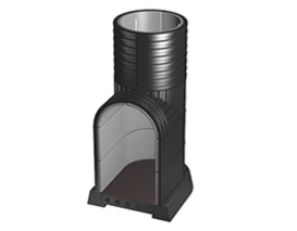 Black ribbed underground Hercules Structure Vertical Access Module